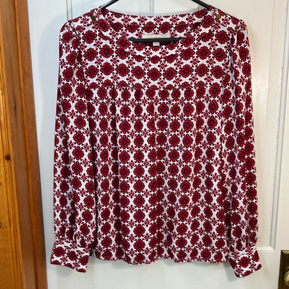 LOFT Blouse Long Sleeve Small‎  Lightweight Wrinkle Resistant Career Casual - Picture 1 of 14